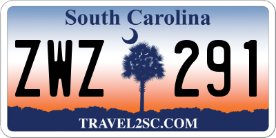 SC license plate ZWZ291