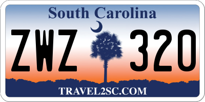 SC license plate ZWZ320