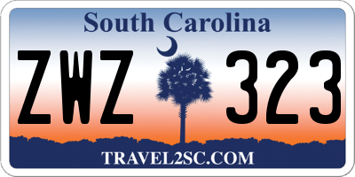 SC license plate ZWZ323