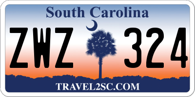 SC license plate ZWZ324
