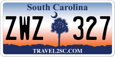 SC license plate ZWZ327