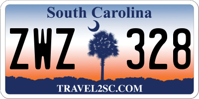 SC license plate ZWZ328