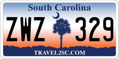SC license plate ZWZ329