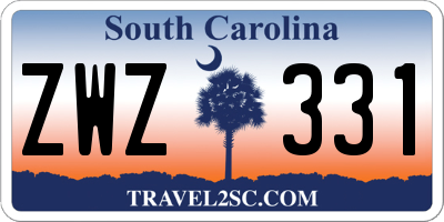 SC license plate ZWZ331