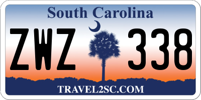 SC license plate ZWZ338
