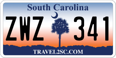 SC license plate ZWZ341