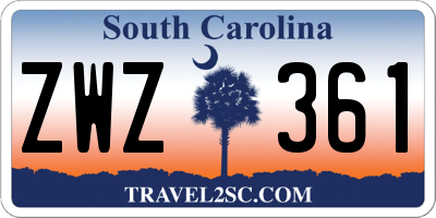SC license plate ZWZ361