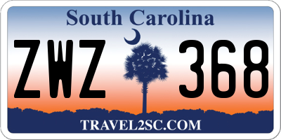 SC license plate ZWZ368