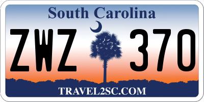 SC license plate ZWZ370