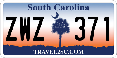 SC license plate ZWZ371