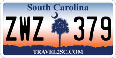 SC license plate ZWZ379