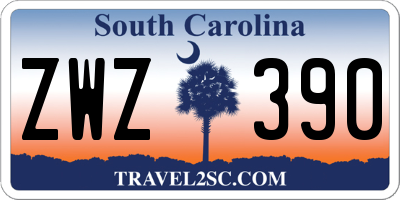 SC license plate ZWZ390