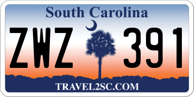 SC license plate ZWZ391