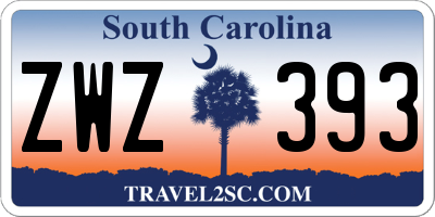 SC license plate ZWZ393