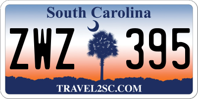 SC license plate ZWZ395