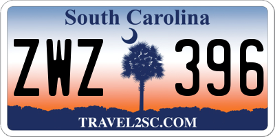 SC license plate ZWZ396