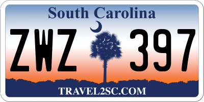 SC license plate ZWZ397
