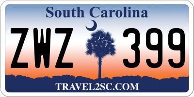 SC license plate ZWZ399