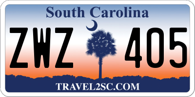 SC license plate ZWZ405