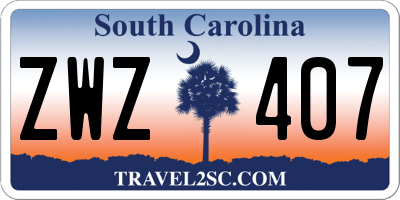 SC license plate ZWZ407