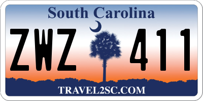 SC license plate ZWZ411