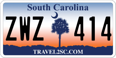 SC license plate ZWZ414