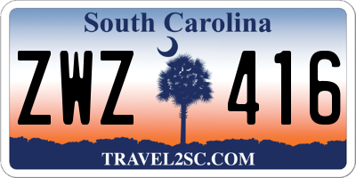 SC license plate ZWZ416