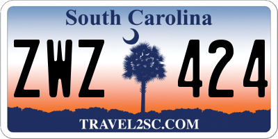 SC license plate ZWZ424