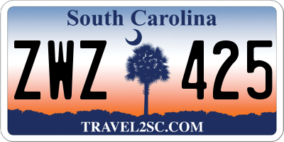 SC license plate ZWZ425