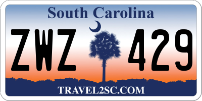 SC license plate ZWZ429