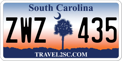 SC license plate ZWZ435