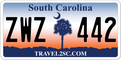 SC license plate ZWZ442