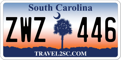 SC license plate ZWZ446
