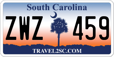 SC license plate ZWZ459