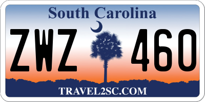 SC license plate ZWZ460