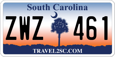 SC license plate ZWZ461
