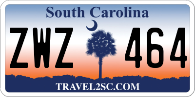 SC license plate ZWZ464
