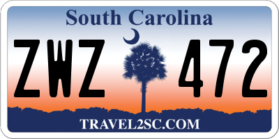 SC license plate ZWZ472