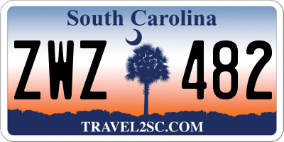 SC license plate ZWZ482