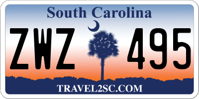 SC license plate ZWZ495