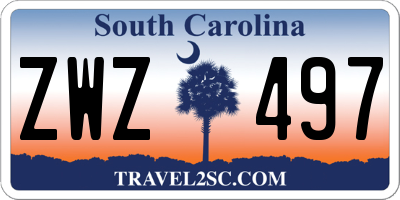 SC license plate ZWZ497