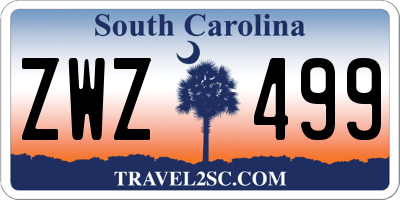 SC license plate ZWZ499