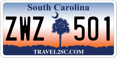 SC license plate ZWZ501