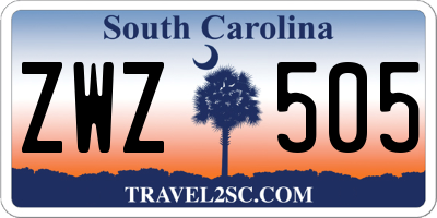 SC license plate ZWZ505