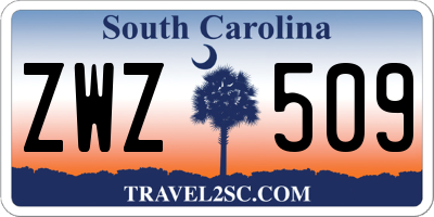 SC license plate ZWZ509
