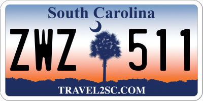 SC license plate ZWZ511