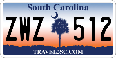 SC license plate ZWZ512