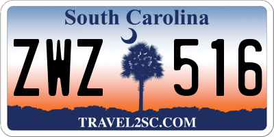 SC license plate ZWZ516