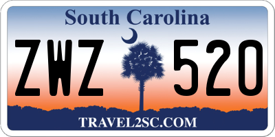 SC license plate ZWZ520