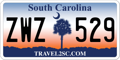 SC license plate ZWZ529